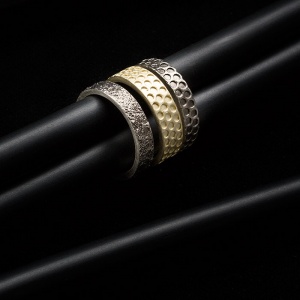 DANA BEZDĚKOVÁ prsten Printi rust černý střední
