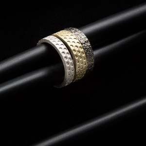 DANA BEZDĚKOVÁ prsten Printi rust stříbrný střední