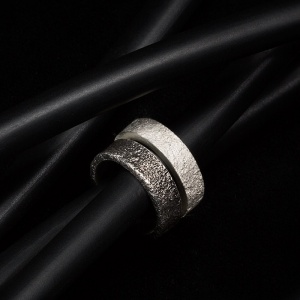 DANA BEZDĚKOVÁ prsten Printi repro stříbrný velký