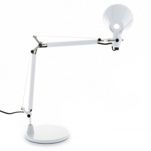 ARTEMIDE stolní lampa Tolomeo Micro s podstavcem lesklá bílá