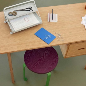 HÜBSCH psací stůl Wood se dvěmi zásuvkami