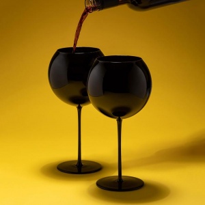 LUKÁŠ HOUDEK sklenice na víno Bubbles černé