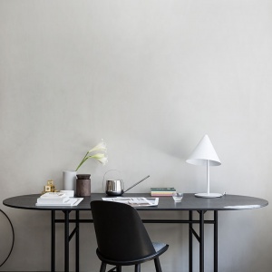 AUDO (MENU) stůl Snaregade oválný Dub šedý / Linoleum