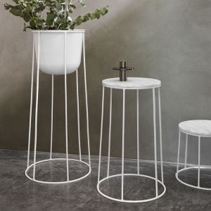 AUDO (MENU) stolek Wire bílý nízký