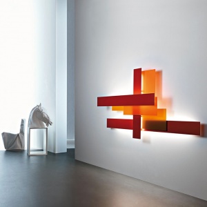 FOSCARINI nástěnné svítidlo Fields 1 bílé