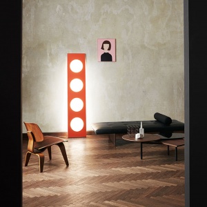 FOSCARINI stojací lampa Dolmen oranžová