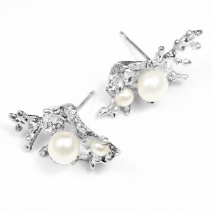 MIRKA JANEČKOVÁ náušnice Asymmetric Pearl I
