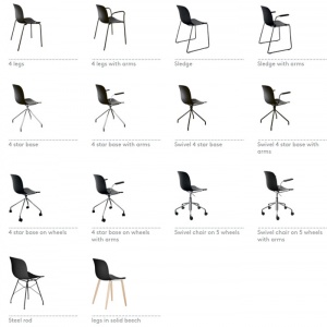 MAGIS židle Troy Swivel 4 star s područkami