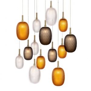závěsné svítidlo Metamorphosis velké amber