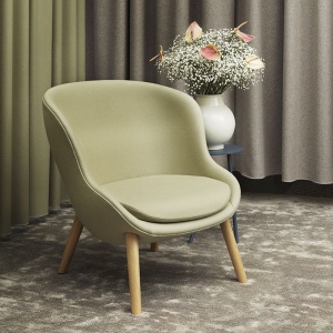 NORMANN COPENHAGEN křeslo Hyg Oak nízké vlna