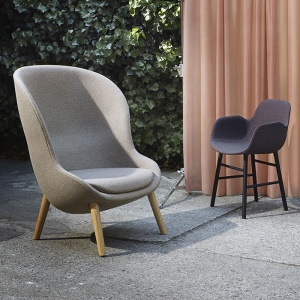 NORMANN COPENHAGEN křeslo Hyg Oak vysoké len