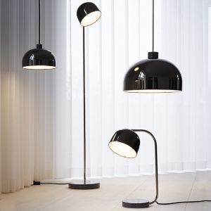 NORMANN COPENHAGEN stojací lampa Grant černá