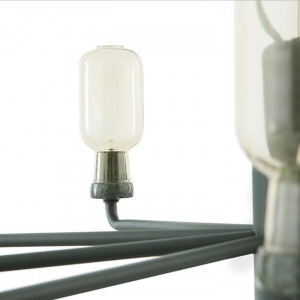 NORMANN COPENHAGEN závěsné svítidlo Amp Chandelier zlaté/zelené velké