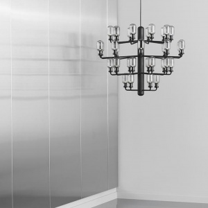 NORMANN COPENHAGEN závěsné svítidlo Amp Chandelier zlaté/zelené velké