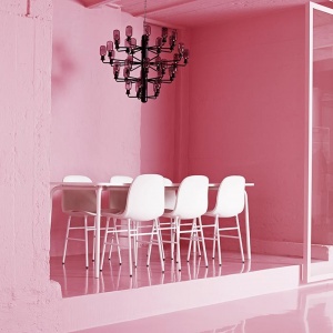 NORMANN COPENHAGEN závěsné svítidlo Amp Chandelier kouřové/černé velké