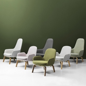NORMANN COPENHAGEN křeslo Era Lounge Chair Black Oak nízké