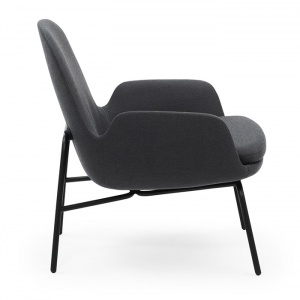 NORMANN COPENHAGEN křeslo Era Lounge Chair Steel Black nízké