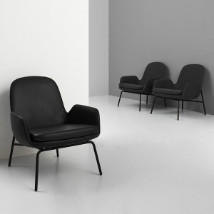 NORMANN COPENHAGEN křeslo Era Lounge Chair Steel Black nízké