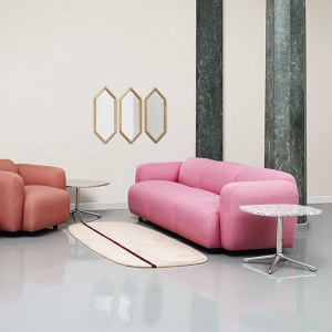 NORMANN COPENHAGEN stolek Era velký černý/růžový