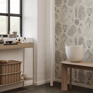 FERM LIVING tapeta Katie Scott Shells růžová