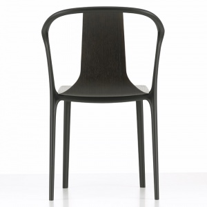 VITRA židle Belleville Wood s područkami černý jasan