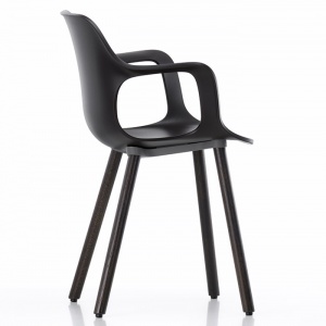 VITRA židle HAL Wood s područkami bílá