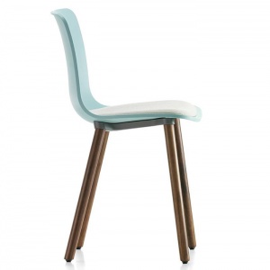 VITRA židle HAL Wood s polstrovaným sedákem