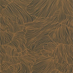FERM LIVING tapeta Coral zlatá