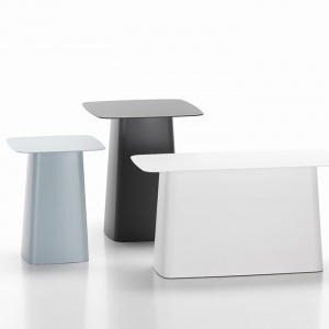 VITRA stolek Metal Side Table střední bílý