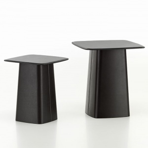 VITRA stolek Leather Side Table malý čokoládový