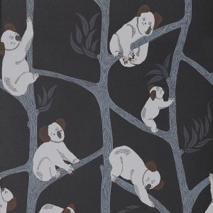 FERM LIVING tapeta Koala tmavě zelená
