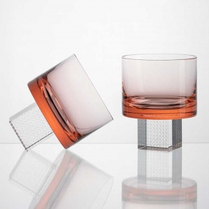 LUKÁŠ HOUDEK sklenice na whisky Cube čirá