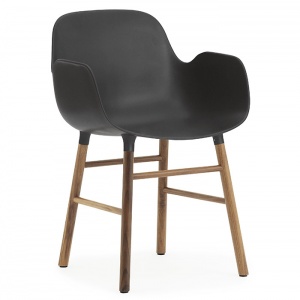 NORMANN COPENHAGEN židle Form Wood s područkami černá