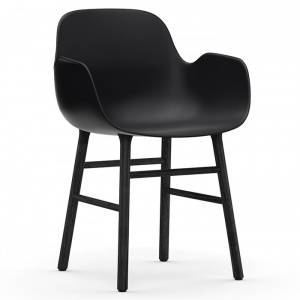 NORMANN COPENHAGEN židle Form Wood s područkami černá