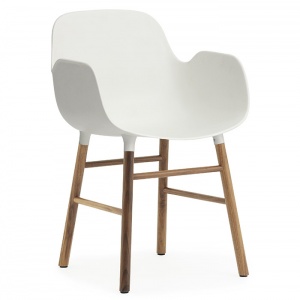 NORMANN COPENHAGEN židle Form Wood s područkami bílá