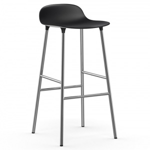 NORMANN COPENHAGEN barová židle Form Chrome černá