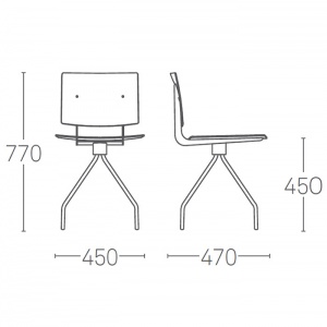 ONDARRETA židle Don Swivel Wenge