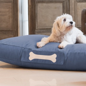 FATBOY polštář Doggielounge Stonewashed se jmenovkou malý modrý