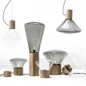 BROKIS stolní lampa Muffins střední transparentní