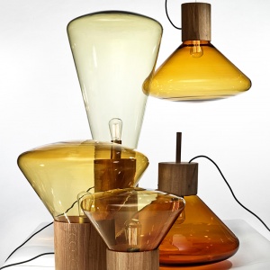 BROKIS stolní lampa Muffins velká amber