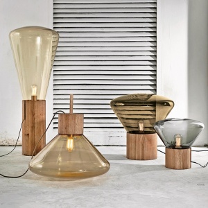 BROKIS stojací lampa Muffins velká triplex opál