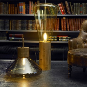 BROKIS stojací lampa Muffins velká triplex opál