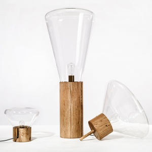 BROKIS stojací lampa Muffins velká hnědá kouřová