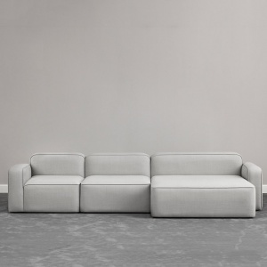 NORMANN COPENHAGEN pohovka Rope Sofa Chaise levá s taburetem Camira Synergy