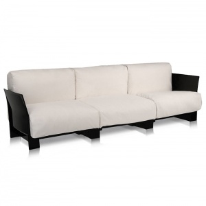 KARTELL pohovka Pop outdoor 3 transparentní/černá
