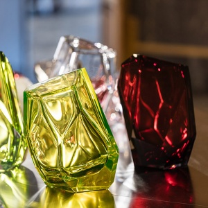 LASVIT váza Crystal Rock malá modrá
