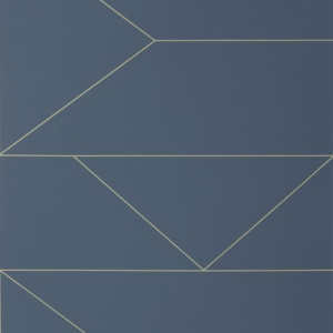 FERM LIVING tapeta Lines tmavě modrá