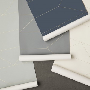 FERM LIVING tapeta Lines tmavě modrá