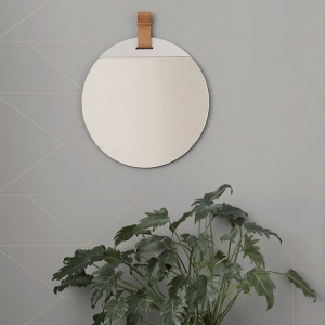 FERM LIVING tapeta Lines tmavě modrá