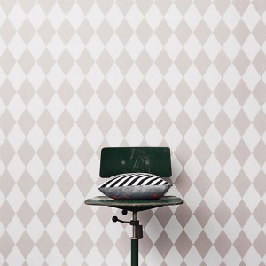 FERM LIVING tapeta Harlequin šedá